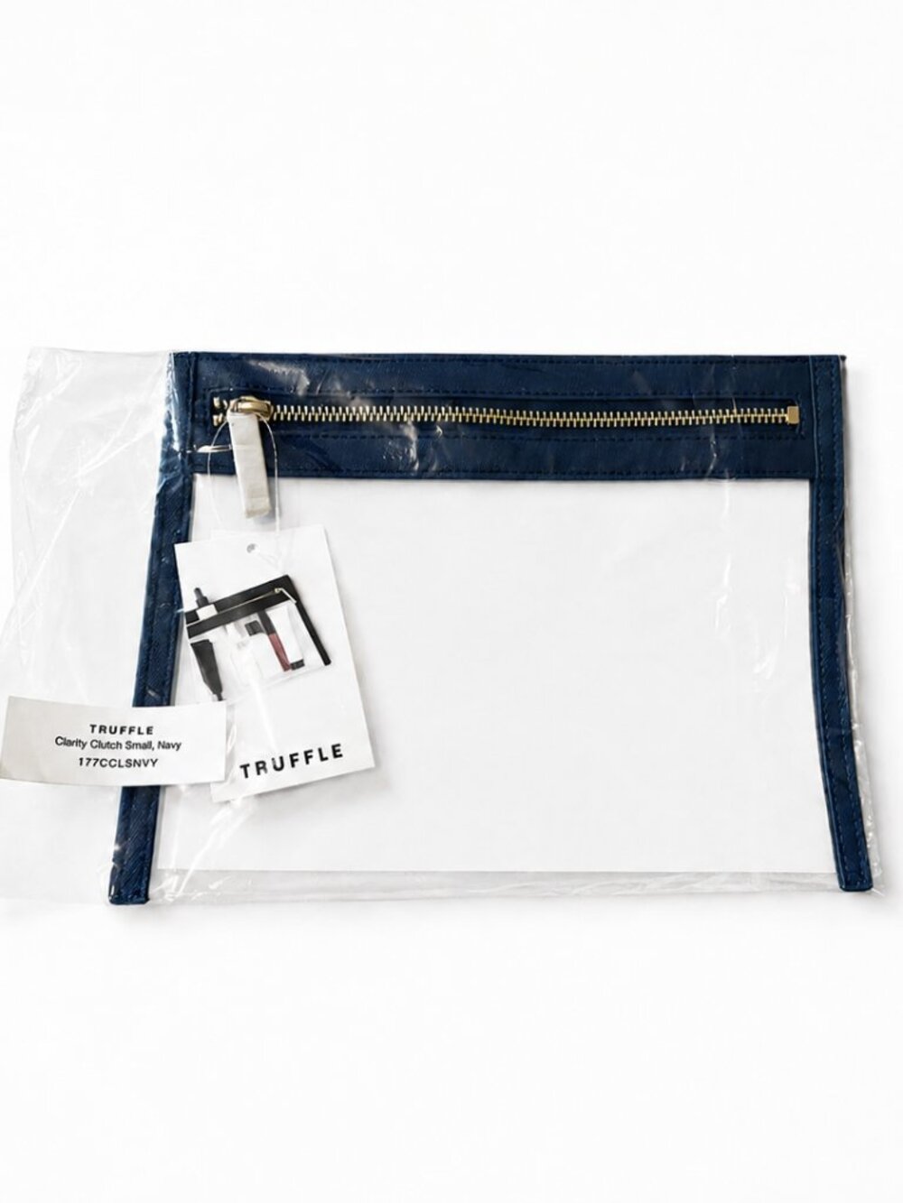 Truffle Clarity Clutch Small in Navy - Rare/Discontinued - New in Package